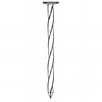 Pointe carré torsadé (CT) en vrac tête plate (TP) 5,5 x 140 mm - 5 kg - TP551404 Alsafix