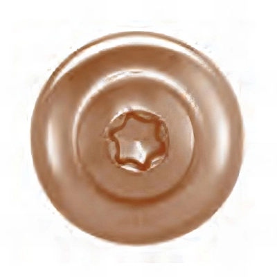 200 vis à bois de ferblanterie VBJ + joint EDPM D. 4,5 x 35 mm x TX20 - Inox A2 cuivrée - VBJ45035CU - Alsafix 2