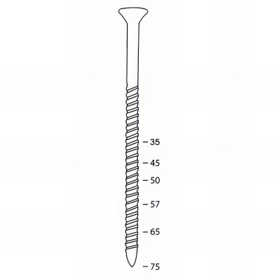 Scrail de 2000 vis FasCoat Phillips (PH) 16° SCRAIL 28/32 x 57 mm - 16S2857FS Alsafix