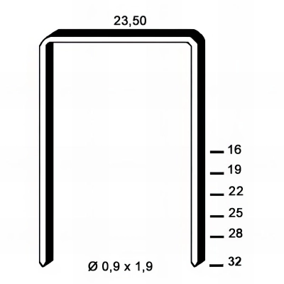 Agrafes JK590-38 mm cuivrée - 10 000 pcs