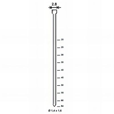 5 000 finettes brads INOX en bande D. 1,4/1,6/2,8 x L. 25 mm N-25 - 6N-259 Alsafix