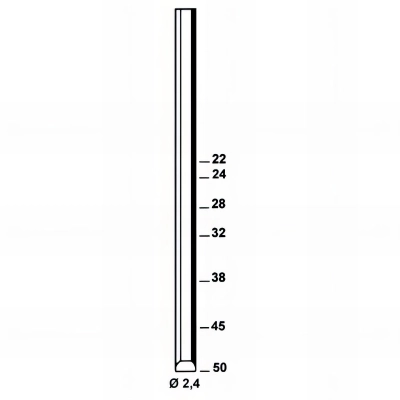 5 000 pointes chevilles aluminium en bande D. 2,4 x L. 28 mm SD-28 - 6SD281 Alsafix