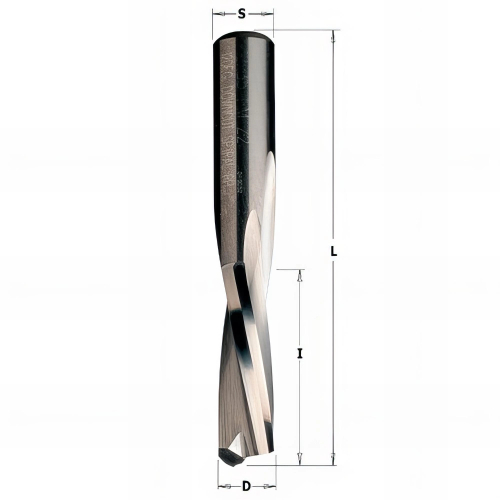 Fraise à coupe hélicoïdale négative 2 tranchants D. 3 x Lu. 12 x Q. 8 mm - 192.830.11 - CMT