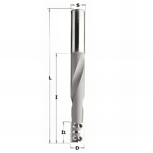 Fraise avec plaquettes réversibles et brise-copeau D. 16 x Lu. 23/95 x Q. 16 mm - 662.160.11 - CMT