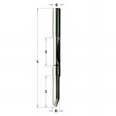 Fraise à 2 coupes frontales à copier "occulus" avec guide D. 6 x Lu. 18+18 x Q. 6 mm - 716.061.11 - CMT