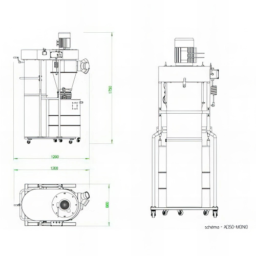 Groupe d'aspiration double filtration - 230 V - 1 500 W