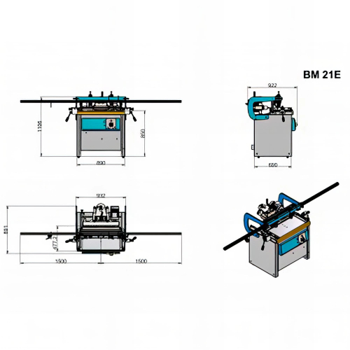 Perceuse multibroches 21 mandrins D. 16 mm - 230 V - 1 100 W
