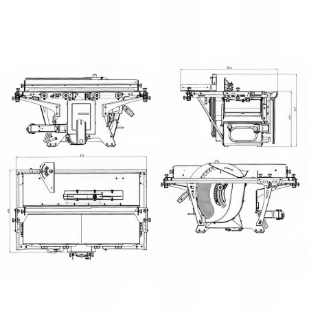 Combinée à bois 3 opérations - lame D. 315 mm - 2 500 W - 230 V