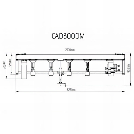 Cadreuse à serrage mécanique avec presse à cadre 4 vérins - 2 500 x 1 500 mm