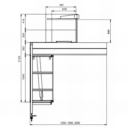 Scie à format monophasée - D. 250 mm - chariot 2 000 mm - 230 V - 2 200 W