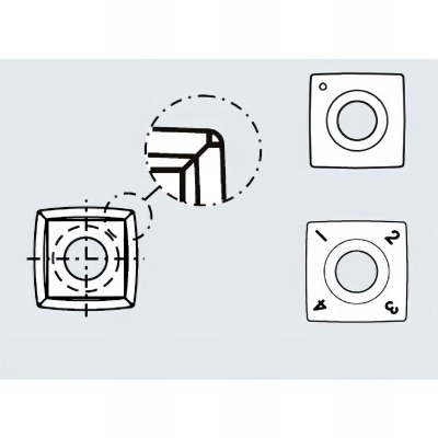 10 Plaquettes pour arbre hélicoïdal - 15 x 15 x 2,5 mm