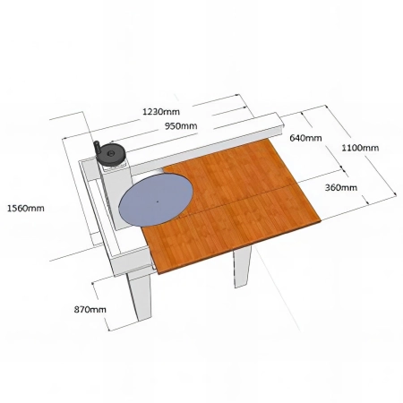 Scie radiale monophasée D. 305 mm - H. max 90 mm - 1 500 W 230 V