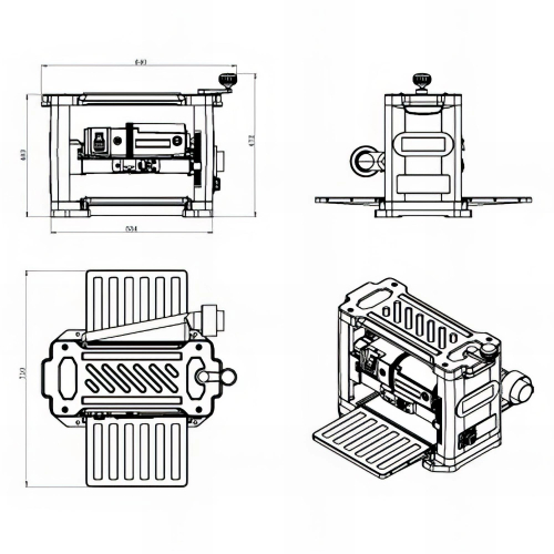 Raboteuse L. 330 mm - 1 500 W 230 V