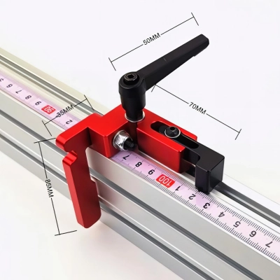 Butée amovible L. 70 x H. 85 mm pour rail aluminium ZU-PROFIL-800
