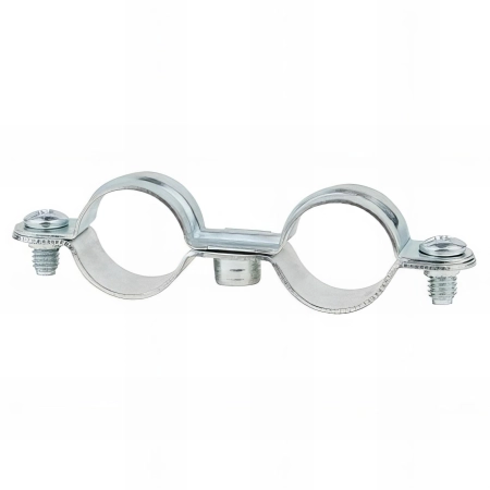 50 Colliers double M7 zingués D. 8 - 10 mm