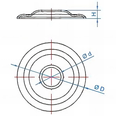 100 Rosaces plates zinguées pour colliers D. 25 x H. 3 mm 2
