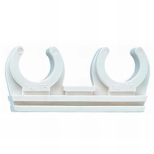 50 clips nylon double (polyamide 6,6) insert en laiton M6. D. 20 - 22 mm - ABID020 - Index