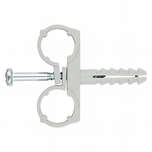 100 Multitube colliers - D. 12 mm + Chevilles double - D. 8 mm