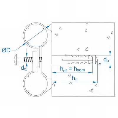 100 Multitube colliers - D. 18 mm + Chevilles double - D. 10 mm 2