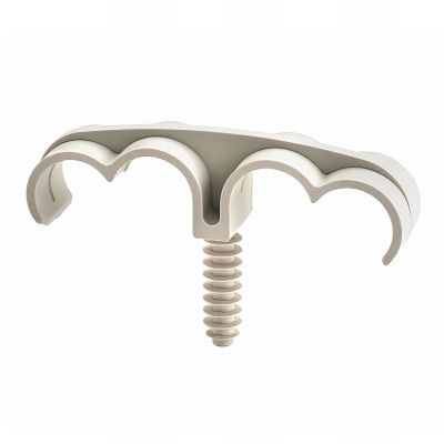 50 clips de fixation en plastique pour tuyau/câble INDEXRING Quadruple, D. 20 - 21 mm - ABTC020 - Index