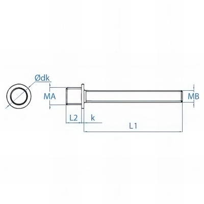 100 Pattes à vis à bois zinguées pour collier - M6 - M7 - D. 9 x L. 60 mm 2