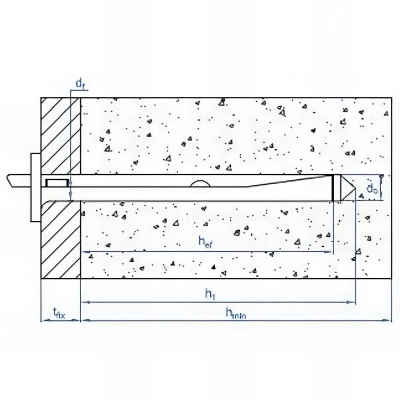 100 Chevilles métalliques d'expansion à frapper D. 6 x L. 70 mm 2