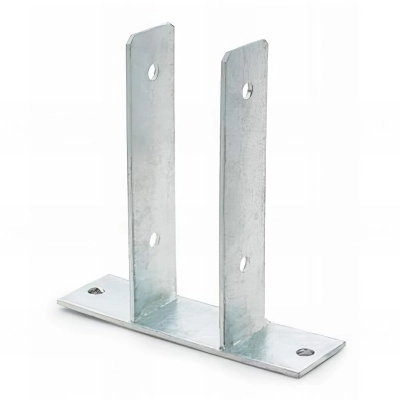 1 fixation de poteaux Galva en U visser ou cheviller sur tiges filetées encastrées 91x200x60x50 mm - APAT091 - Index