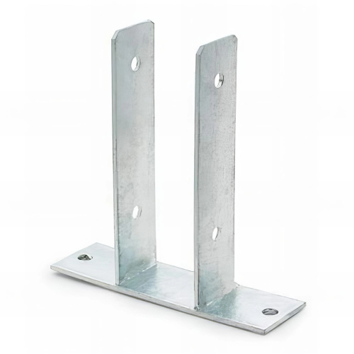 1 fixation de poteaux Galva en U visser ou cheviller sur tiges filetées encastrées 91x200x60x50 mm - APAT091 - Index