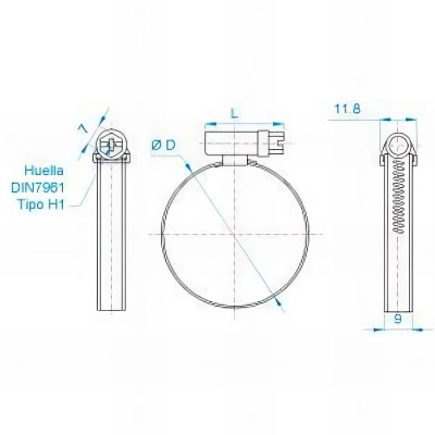 100 Colliers sans fin zingués D. 40 - 60 mm 2