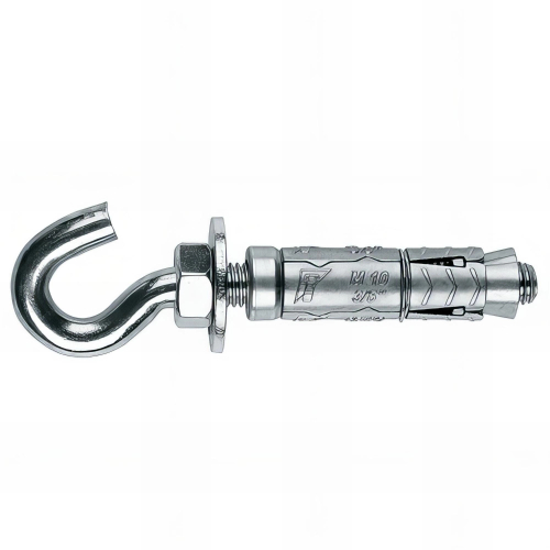 AERZETIX - C48192 - Lot De 10 - Crochet En Fore De L 7x126 - Vis à Bois Fileté - Gond à