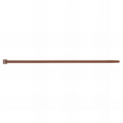 100 Colliers de serrage nylon marron - L. 200 x l. 3,6 mm