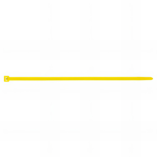 100 Colliers de serrage nylon jaune - L. 290 x l. 4,8 mm