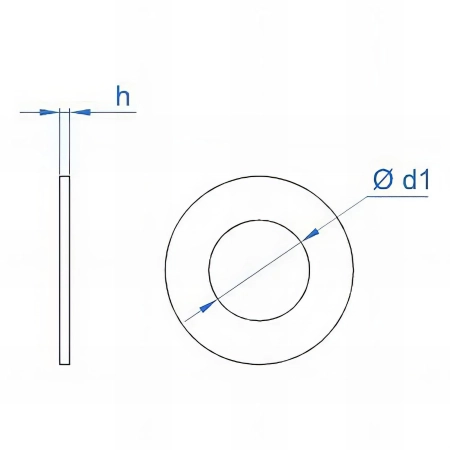 500 rondelles plates, inox A2 - M5