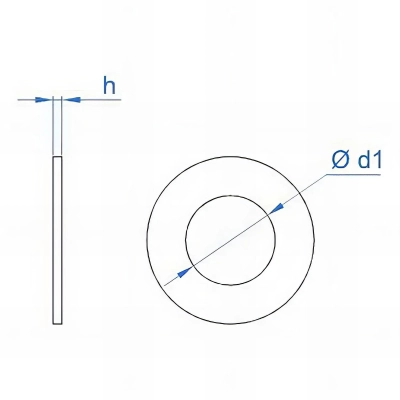 500 rondelles plates, inox A2 - M6 2