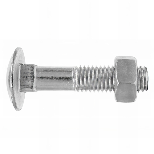 100 vis métrique SQ8, tête ronde collet carré et écrou hexagonal M8 x 70 mm DIN603-934 zingué - D603908070 - Index
