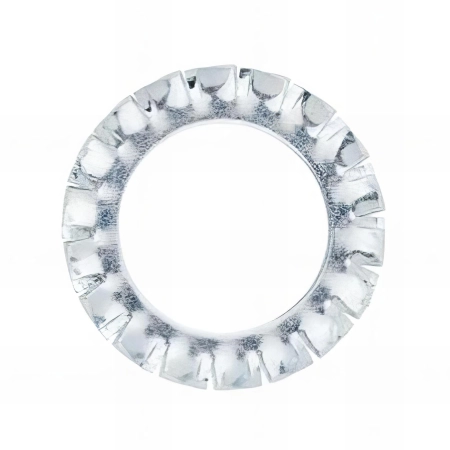 100 rondelles brut éventail M12 à denture extérieure, zingué