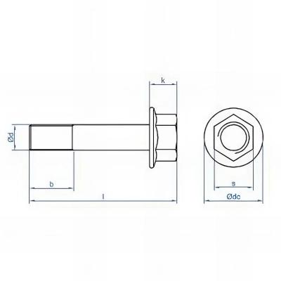 100 vis à tête hexagonale M12 x 25 mm à embase crantée 8.8, zingué 2