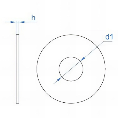 500 rondelles plates larges M3, zingué 2