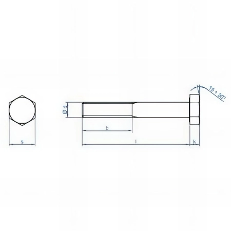 100 vis métriques M8 x 80 mm à tête hexagonale 8.8, zingué