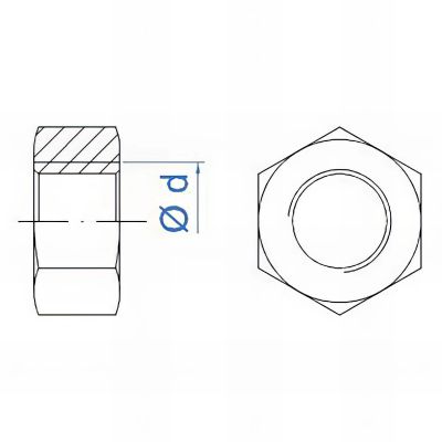 100 écrous hexagonaux M14, Inox A2 2