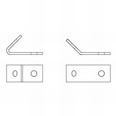 20 équerres et accessoires pour profilés indextrut, zingué - 71/48x 40 x 5 mm 135° 2
