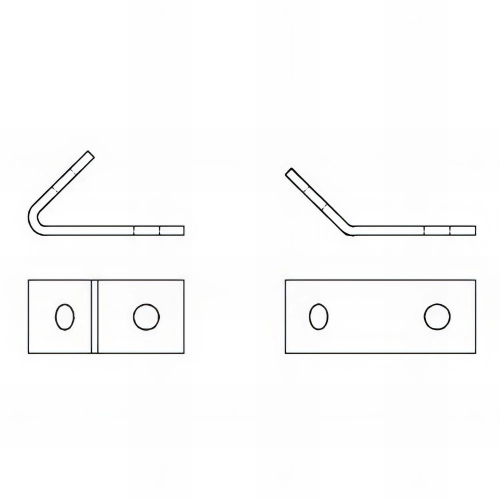 25 équerres et accessoires pour profilés indextrut, zingué - 95 x 98 x 5 mm 90°