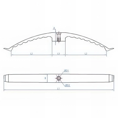 50 pinces double serre-câbles, nylon - 80 (x2) mm 2