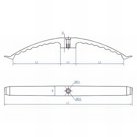 50 pinces double serre-câbles, nylon - 80 (x2) mm