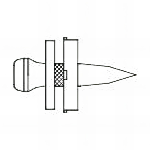 100 clous à poudre striés 3,8 x 19 mm avec rondelle double métallique + plastique 12 mm, zingué