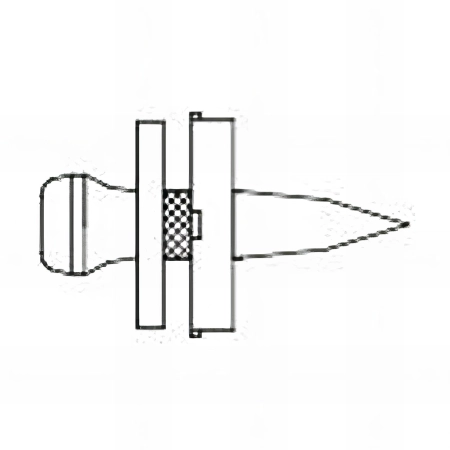 100 clous à poudre striés 3,8 x 19 mm avec rondelle double métallique + plastique 12 mm, zingué