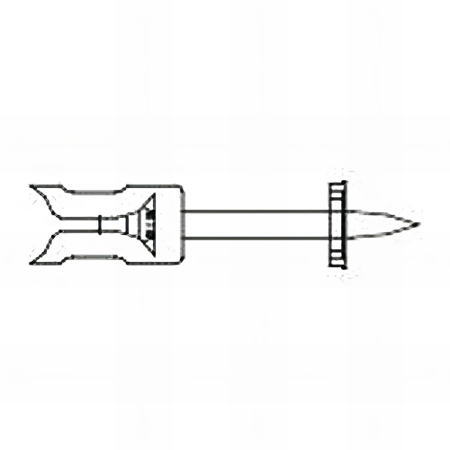 100 clous 3,8 x 32 mm pour cloueur à poudre et pour la pose de faux plafonds pour pistolet FP12, zingué