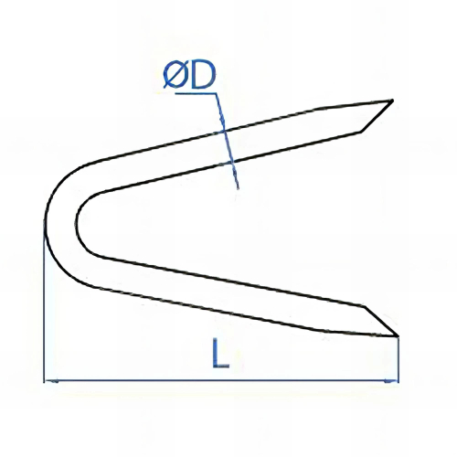 600 clous crampillon, zingué - 15 x 26 mm