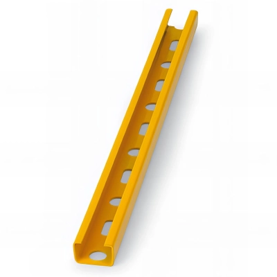 10 rails perforés. Guide perforé. Revêtement plastique jaune 27 x 18 x 1,25 mm - GPP271812 - Index