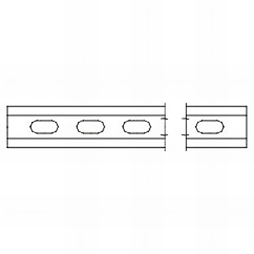 10 profilés pour charges lourdes41 x 21 - 41 x 21 x 2 mm indextrut, guide perforée indextrut atlantis C2 - H
